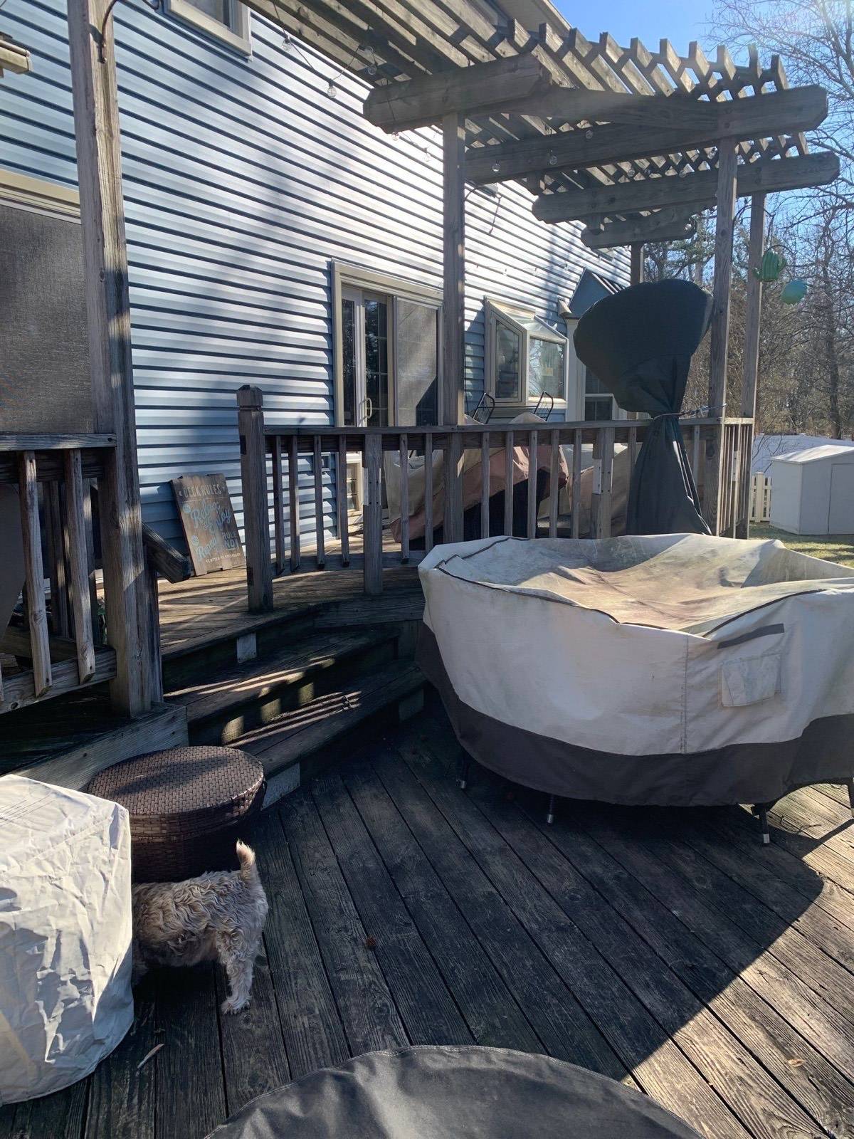 Deck before remodel, Trex Lineage in Carmel, Laurel