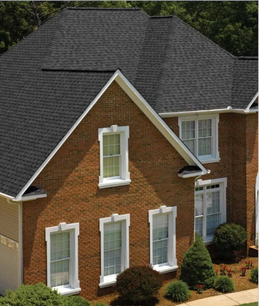 Roofing project detail.