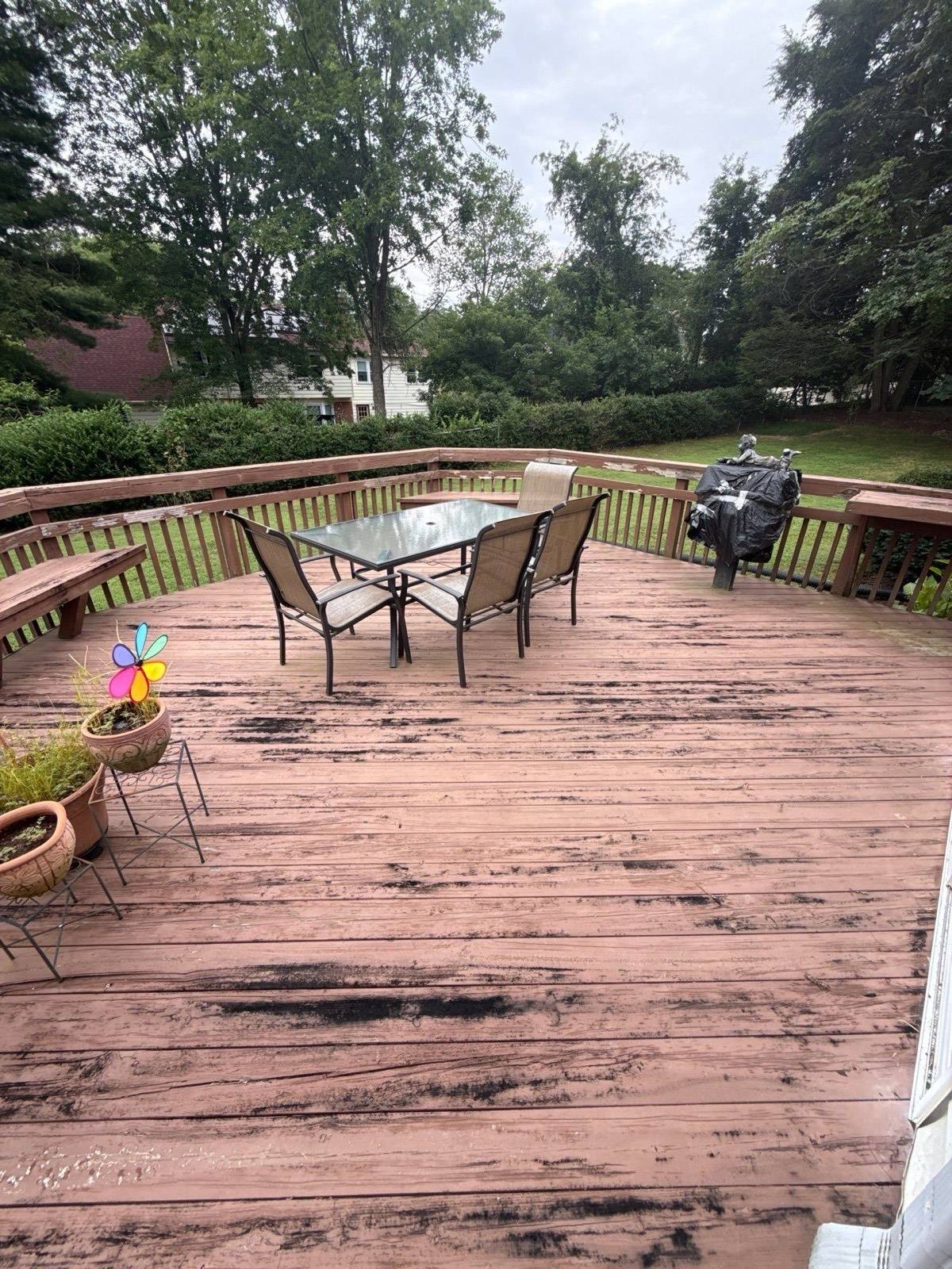 Deck before remodel, Trex Select Saddle with Trex Select railing, Silver Spring