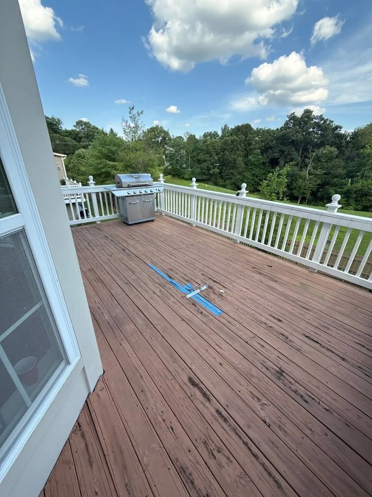 Deck before remodel, Trex Enhance Basics Saddle, Clarksburg