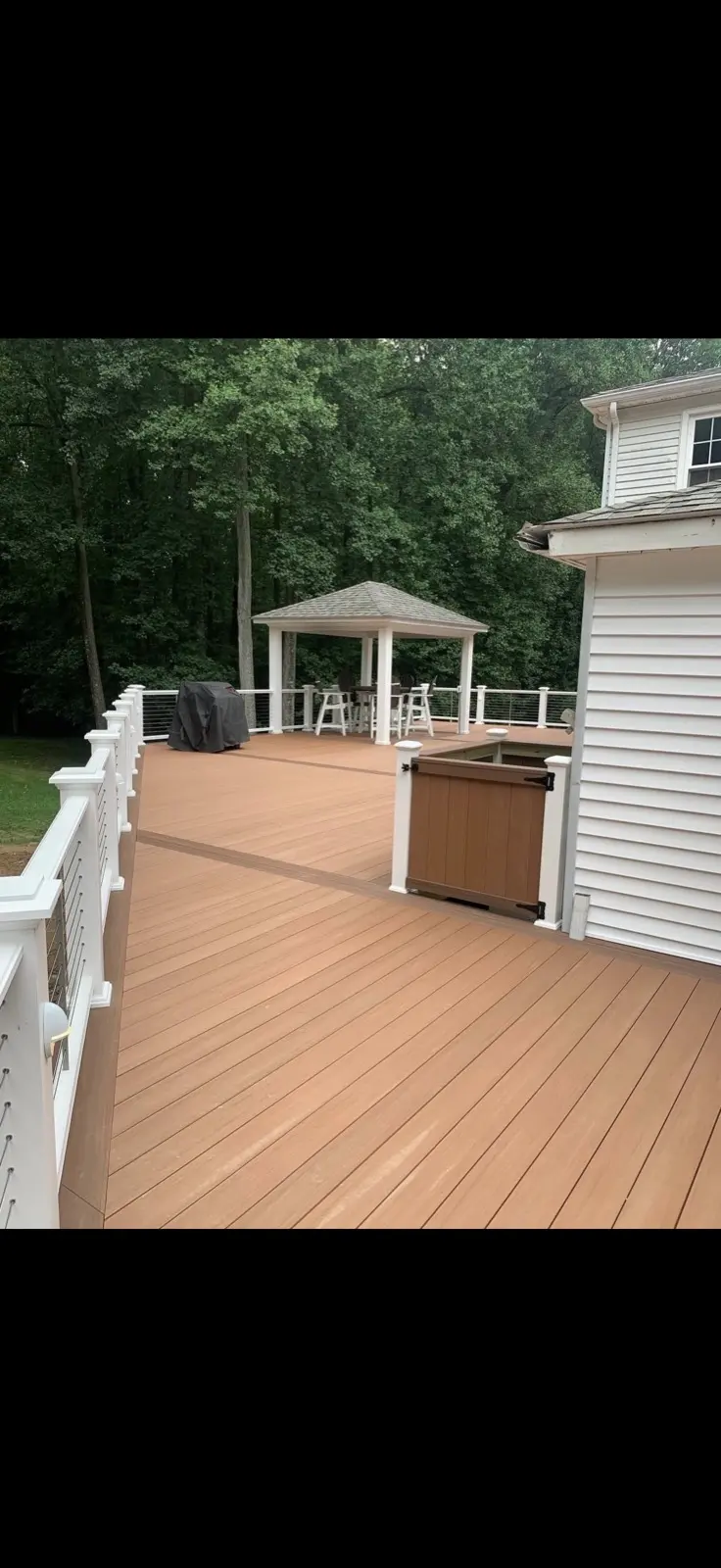 After, Project 4: Azek Vintage Mahogany and Cypress deck with Azek Cable railing, Clarksville