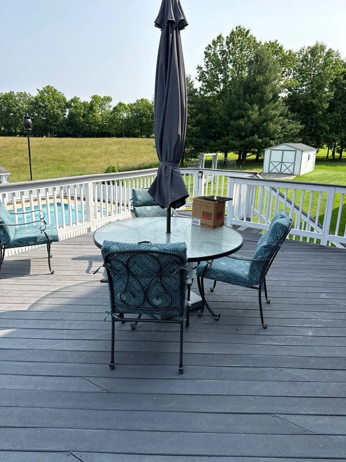 Deck before remodel, Trex Transcend Island Mist, Jefferson