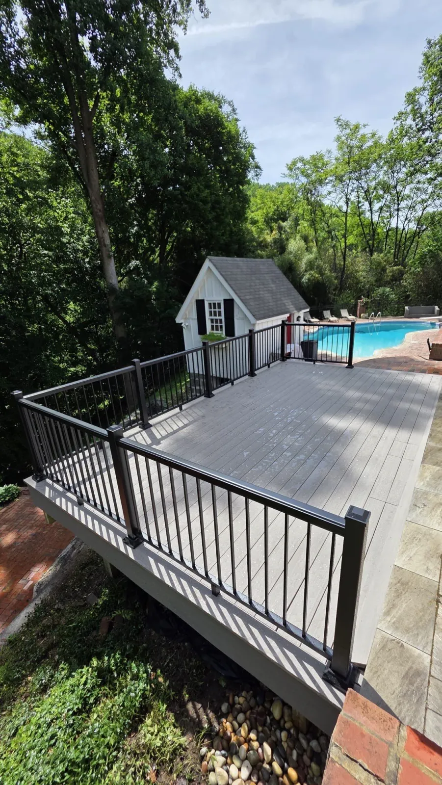 TimberTech Advanced PVC Vintage in Coastline with Impression Rail Express, Ellicott City, MD.
