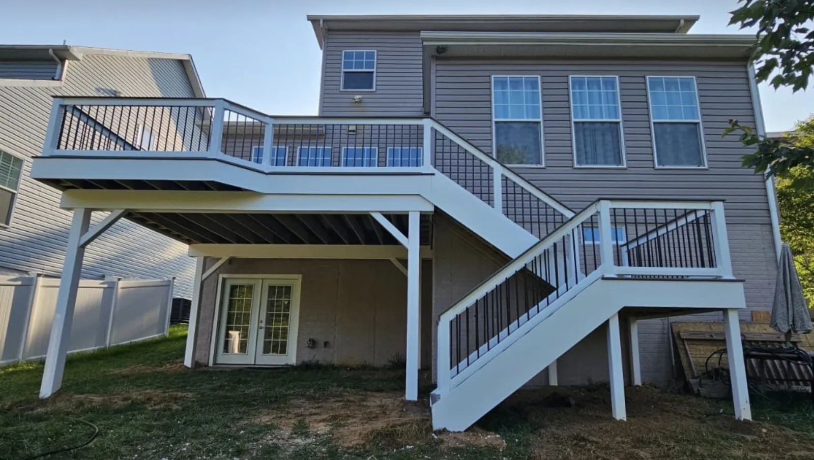 Trex Transcend in Island Mist with Finyline railing, Severn, MD.