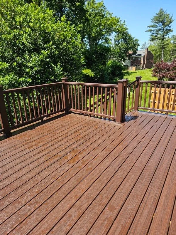 Trex Transcend in Lava Rock with composite railing, Columbia, MD.