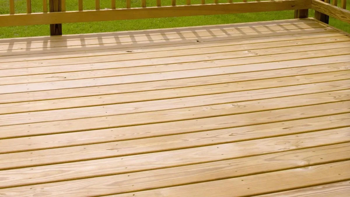 Premium pressure-treated wood decking
