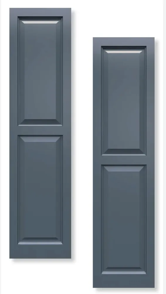 Exterior window shutters.