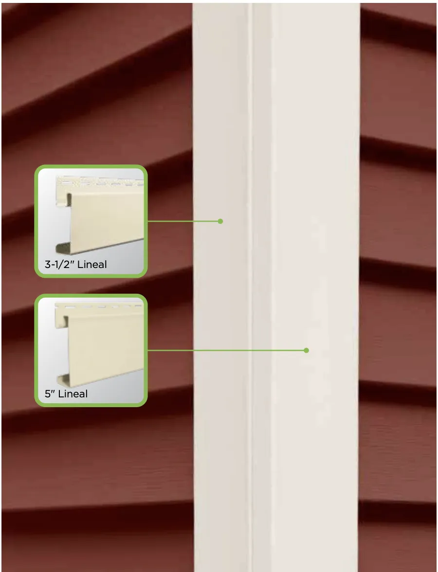 Exterior siding trim detail.