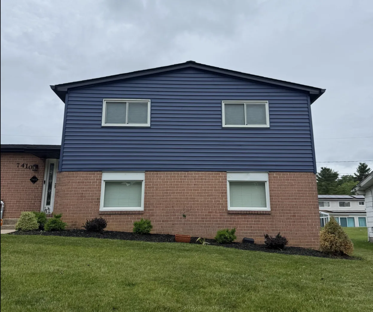 Before, CertainTeed Monogram Clapboard in Midnight Blue, Pikesville, MD