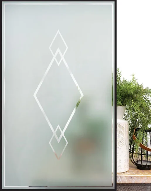 Art glass door (Trinity silk screen).