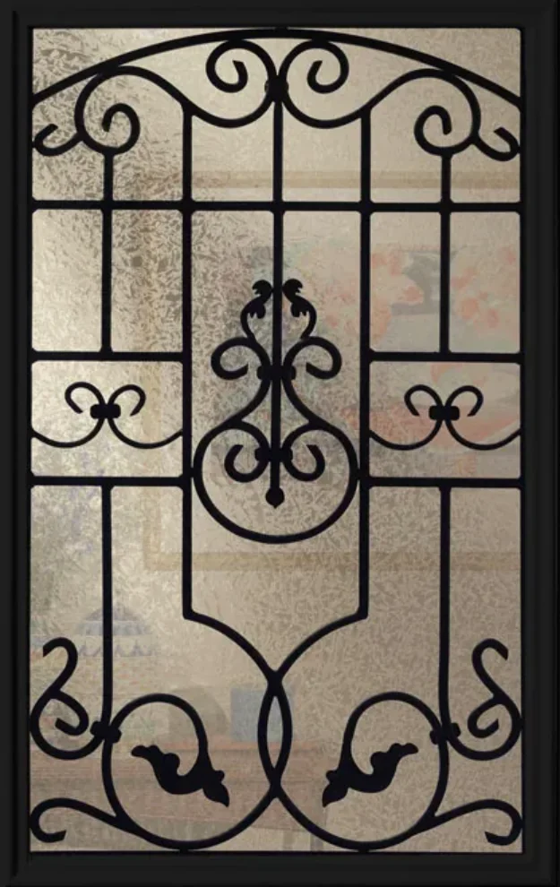 Wrought iron door glass (Barcelona).