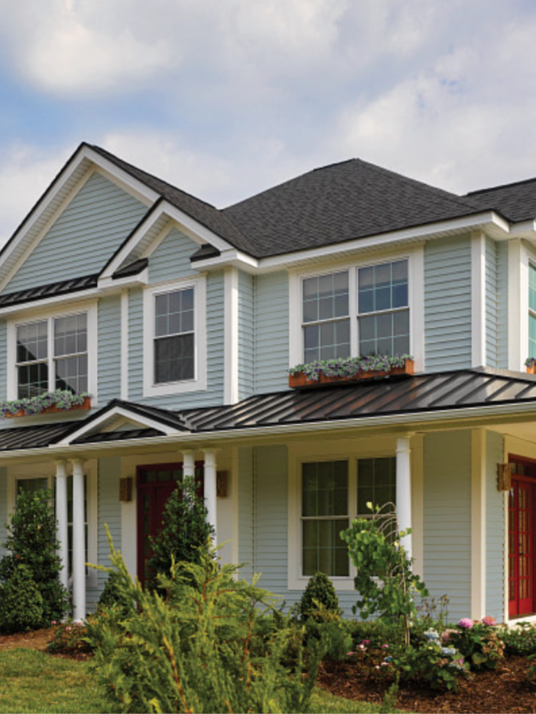 Certainteed Oxford Blue Monogram Siding